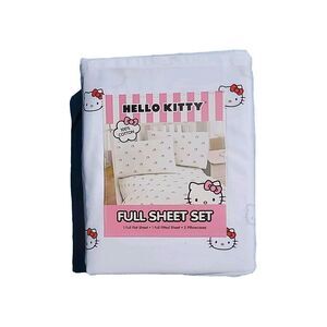 NWT Hello Kitty Mushrooms And Bows 4 piece Full Sheet Set